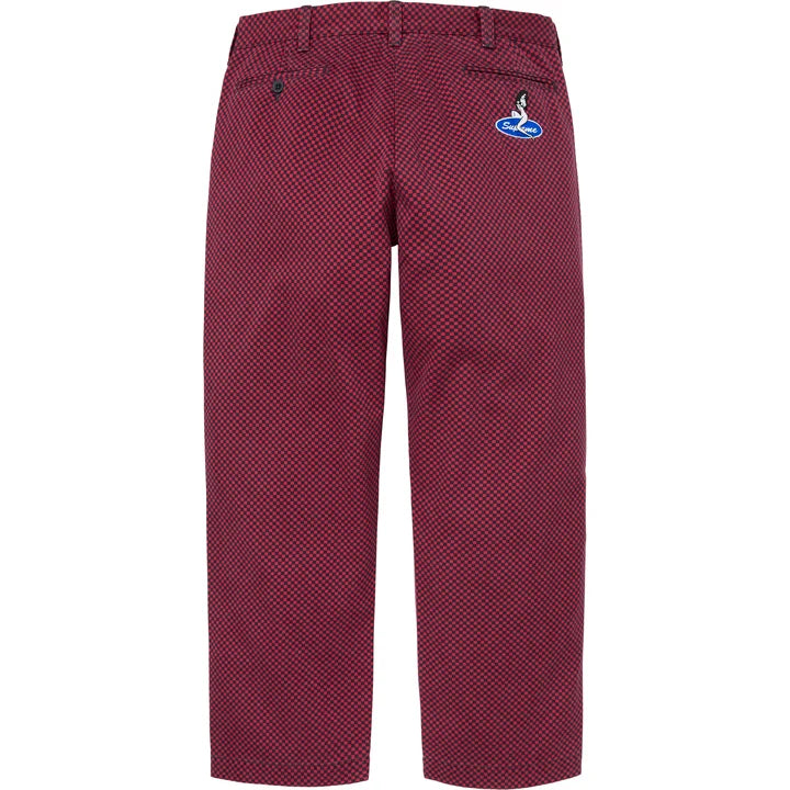 Chino Pant — Red Checkerboard