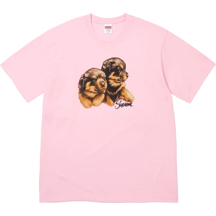 Puppies Tee — Light Pink