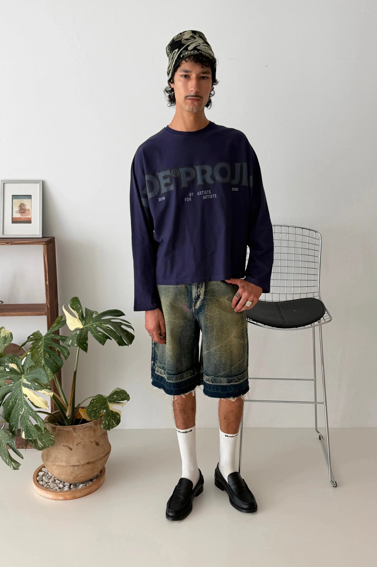 Macro Long-Sleeve Tee Navy
