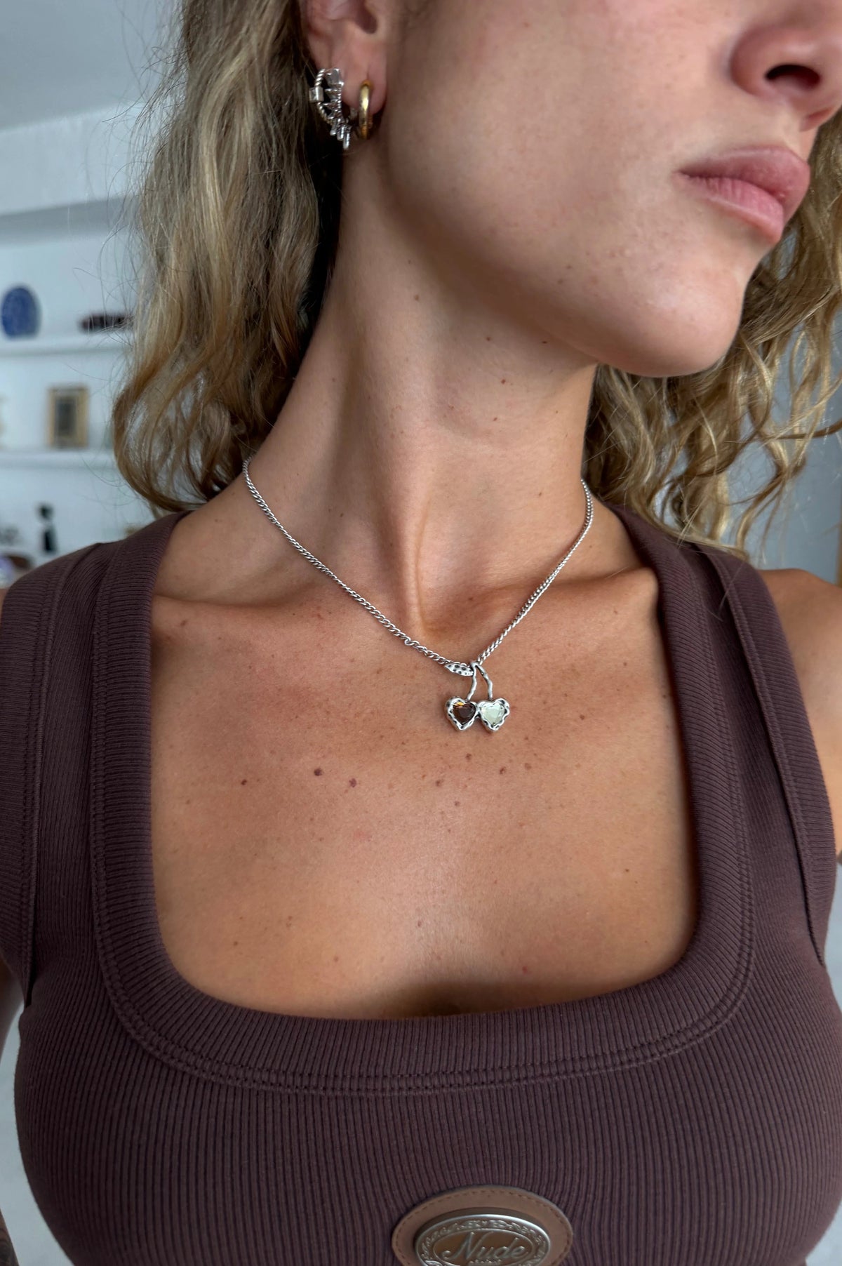 Hearts Necklace Silver