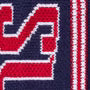 Jacquard Sleeve Half Zip Sweater — Navy