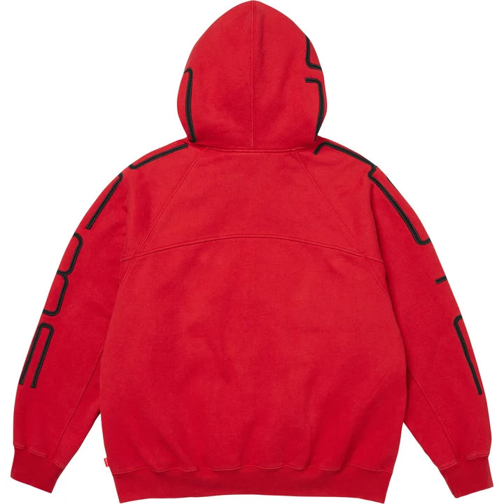 Connect Zip Up Hooded Sweatshirt — Red