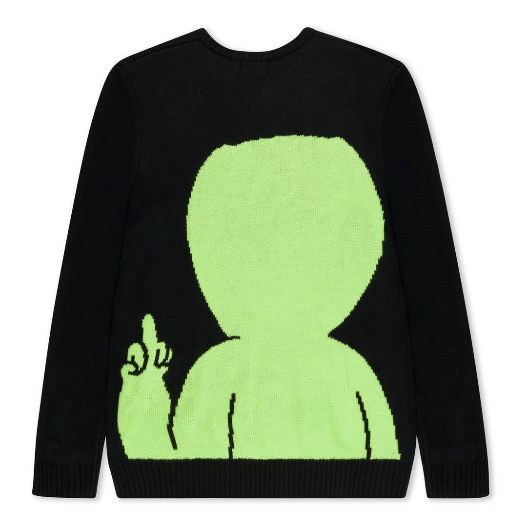 LORD ALIEN FLIPPY KNITTY SWEATER (BLACK)
