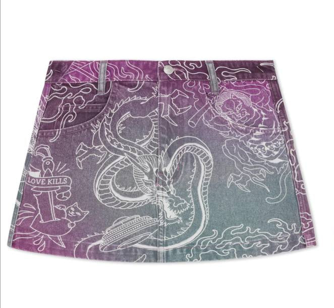 RIPNDIP TRACE DENIM SKIRT