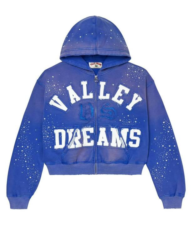 VALLEY DREAMS CLASSICO ZIP HOODIE AZUL