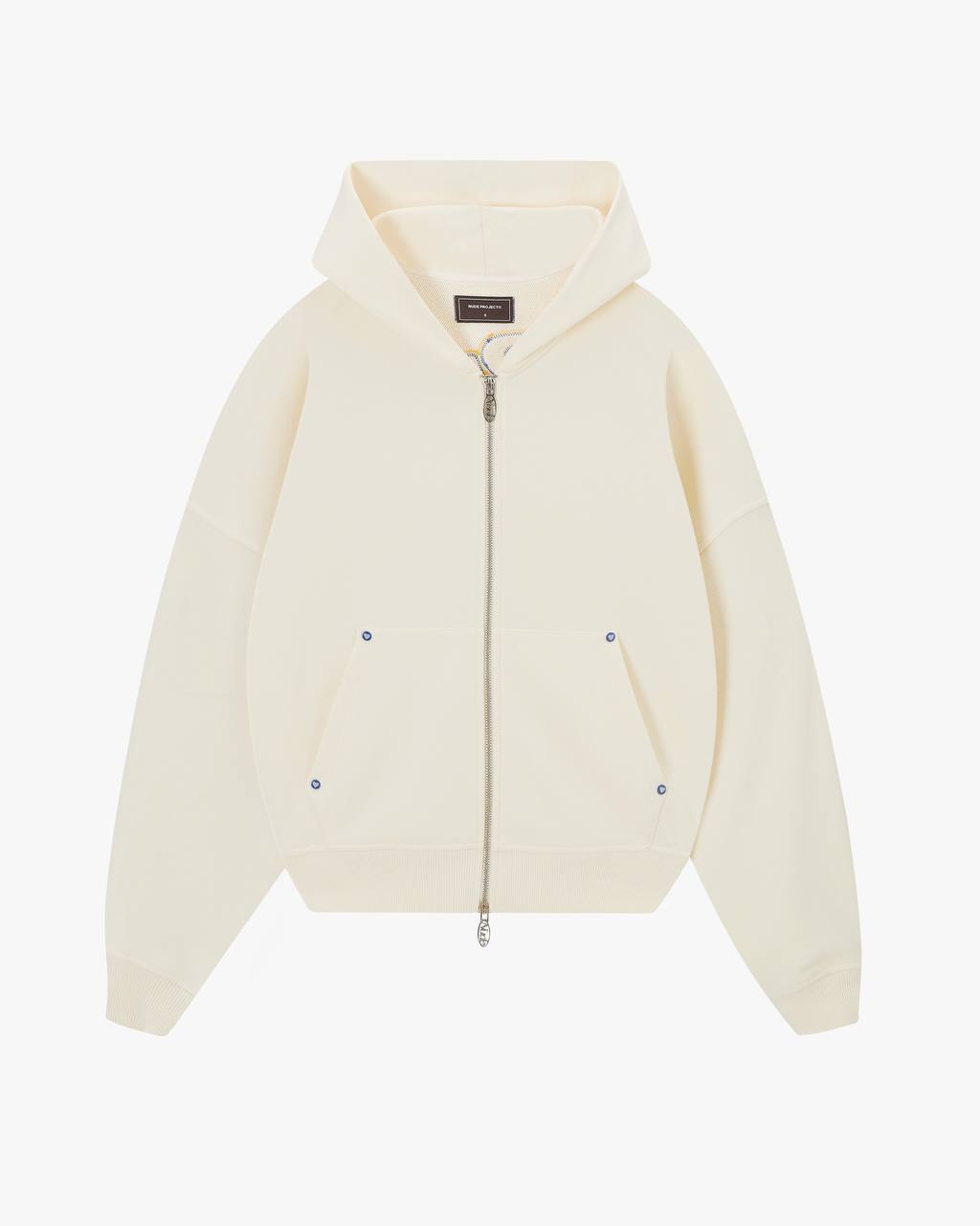 NUDE BEST ZIP HOODIE CREMA