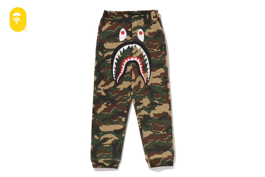 GLITCH WOODLAND CAMO SHARK SWEAT PANTS