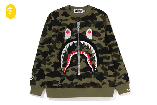 1ST CAMO SHARK CREWNECK