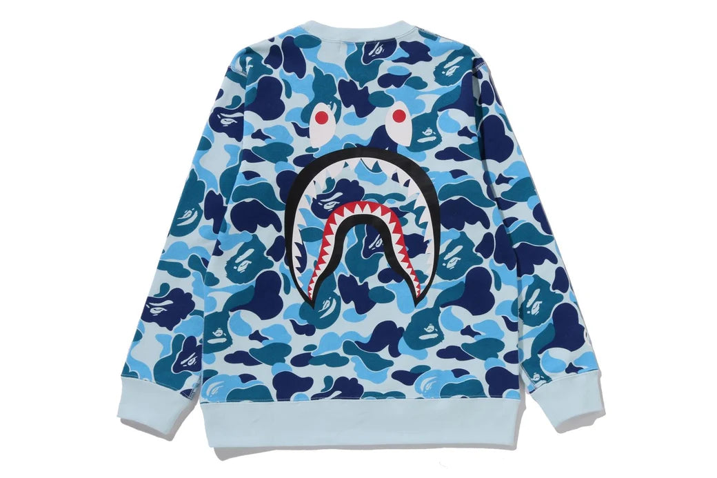 ABC CAMO SHARK CREWNECK SWEATSHIRT