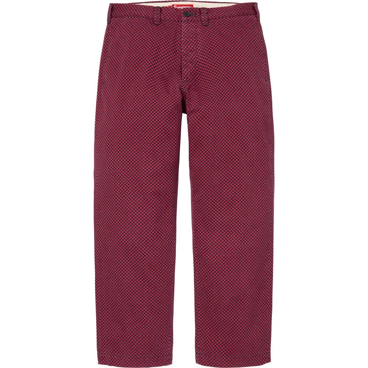 Chino Pant — Red Checkerboard