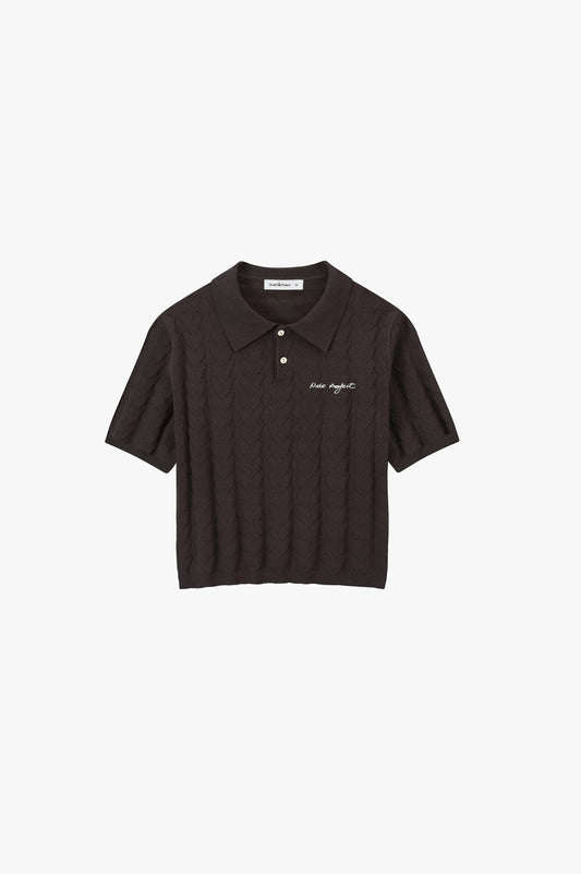 Cora Knit Polo Brown