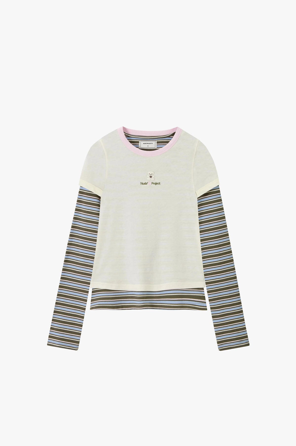 Striped Double Layer Long-Sleeve Tee