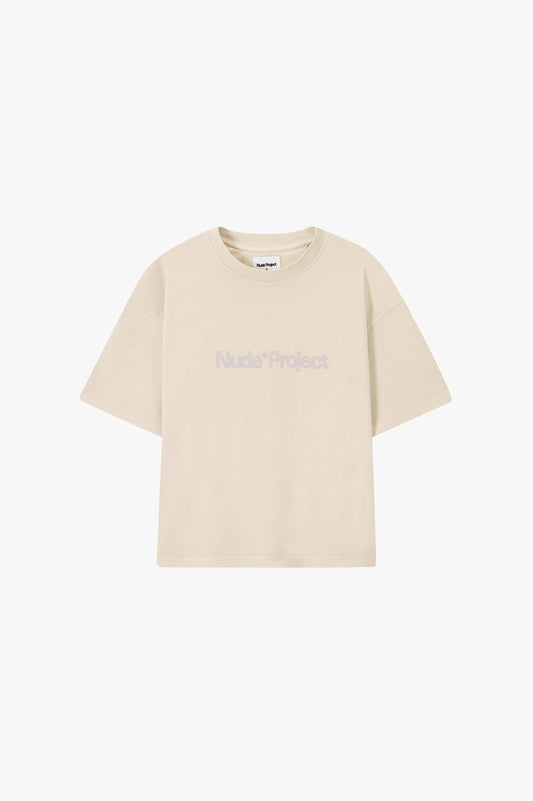 Box Logo Tee Beige