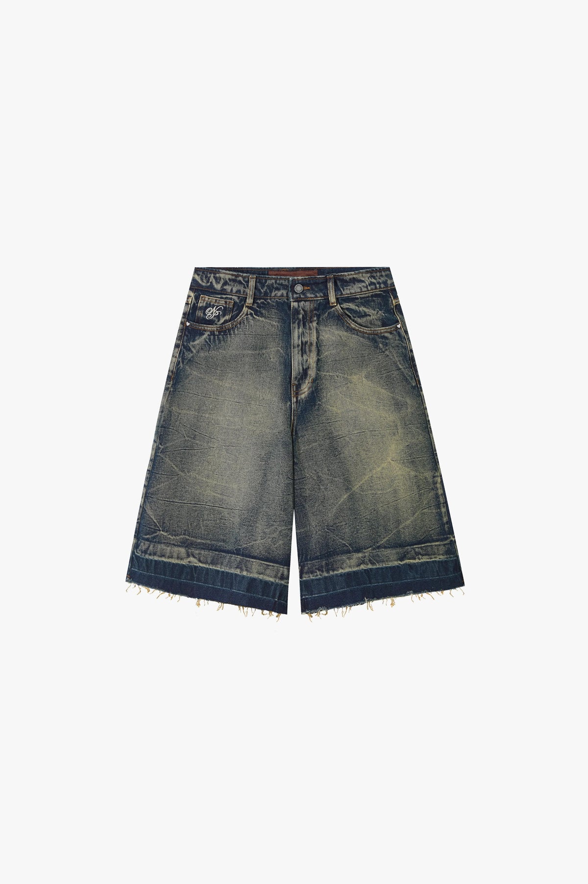 Old Baggy Denim Shorts Dirty Wash