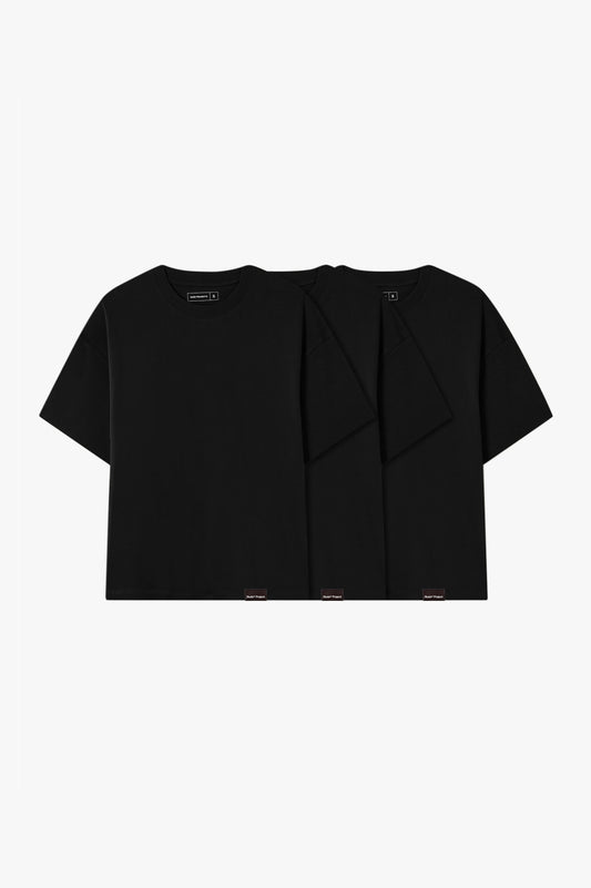 Pack De 3 Camisetas Básicas Negras