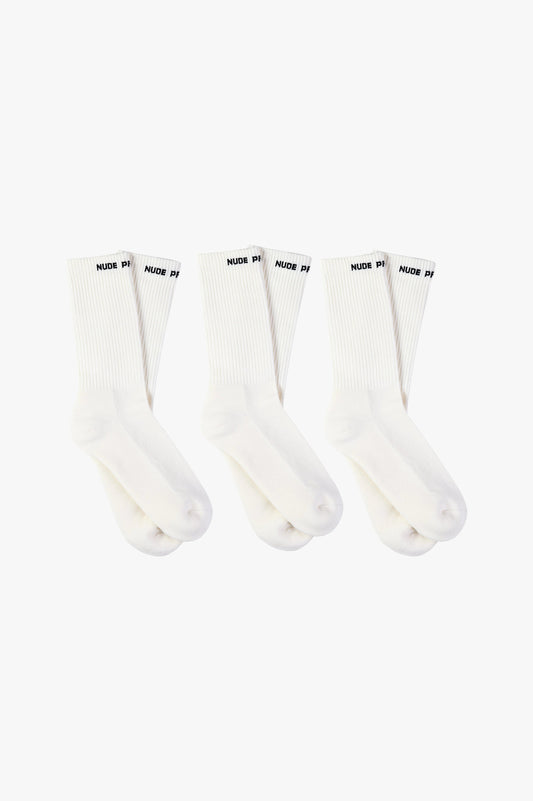 All day Socks White 3xPack