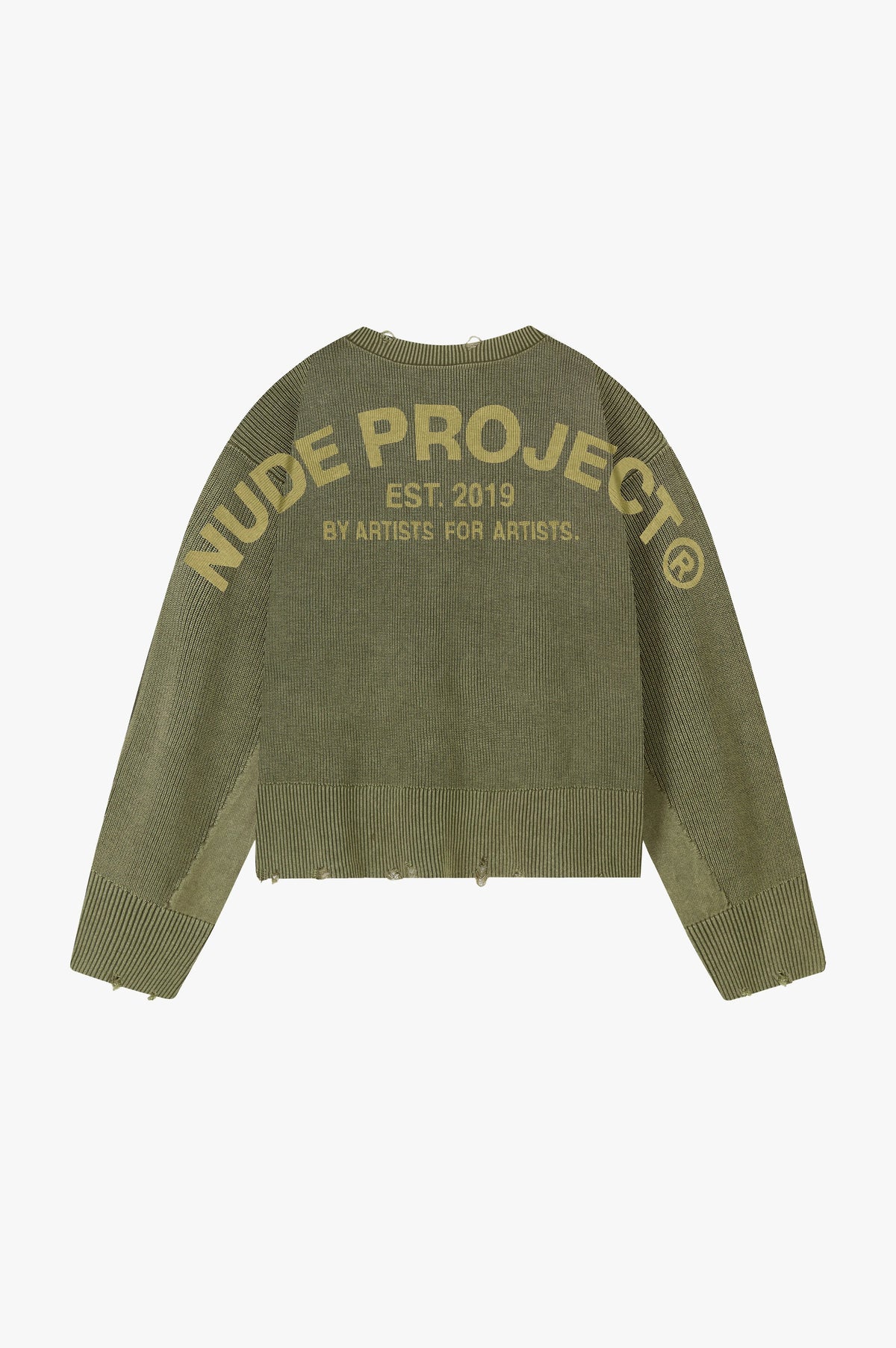 Perfect Cropped Knit Sweater Green
