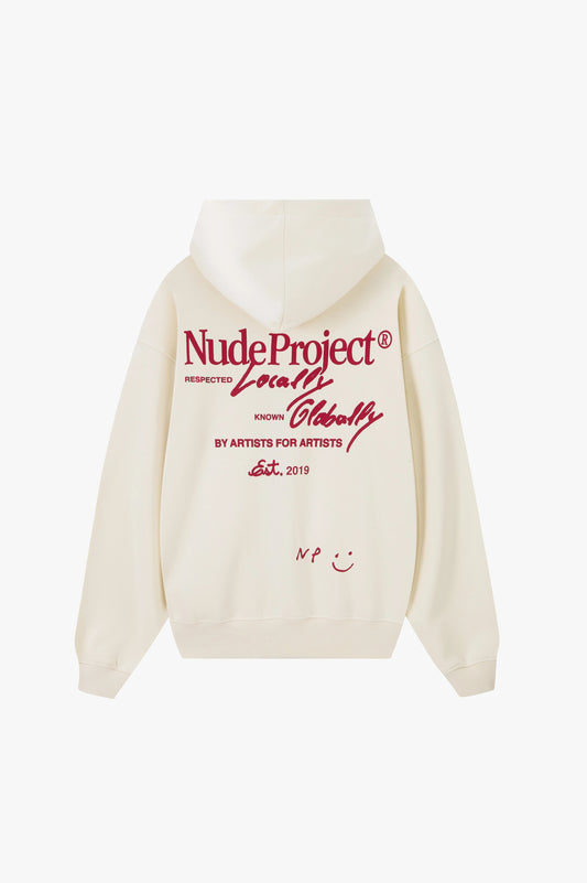 Global Soon Zip-Up Hoodie Marshmallow