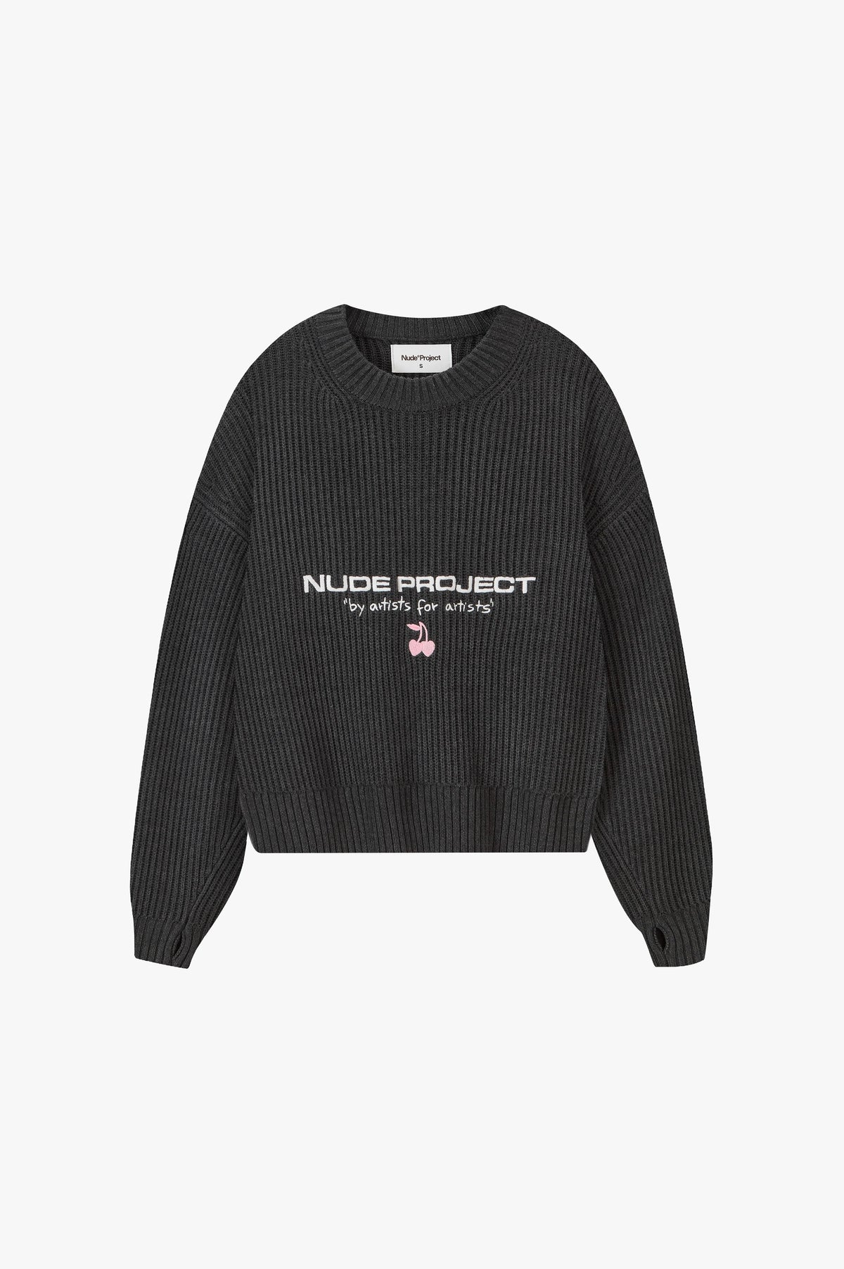 Wavy Knit Sweater Ash
