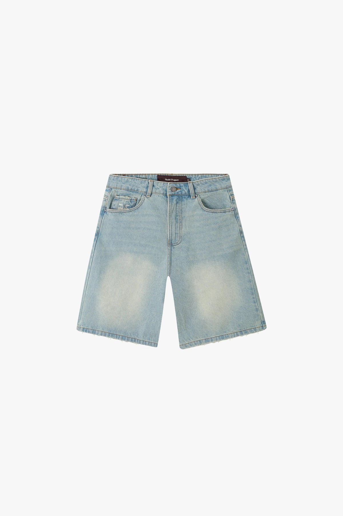Straight Denim Shorts Sand Washed