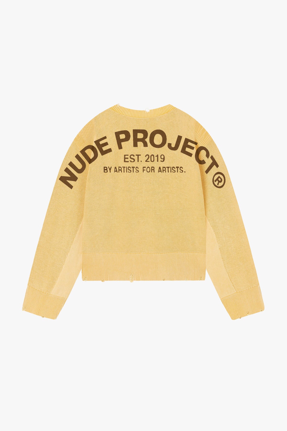 Perfect Cropped Knit Sweater Yellow