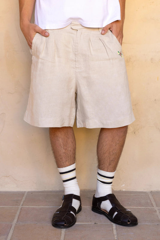 Kimchi Linen Shorts Beige