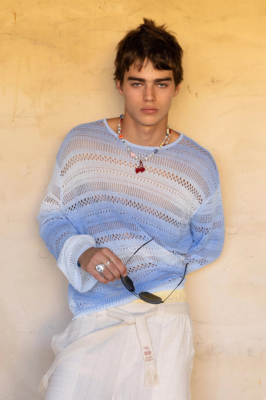Es Vedra Knit Sweater Blue