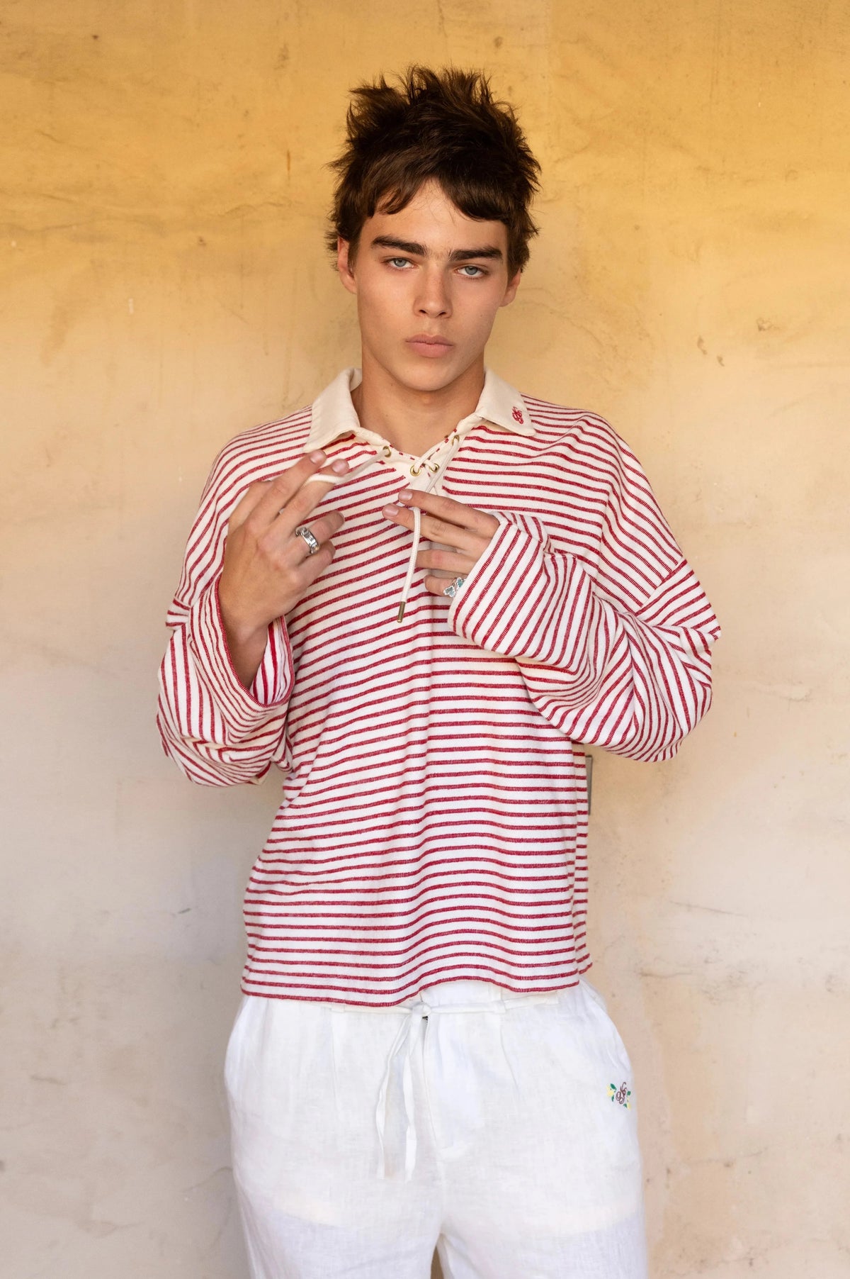 Faded Striped Polo
