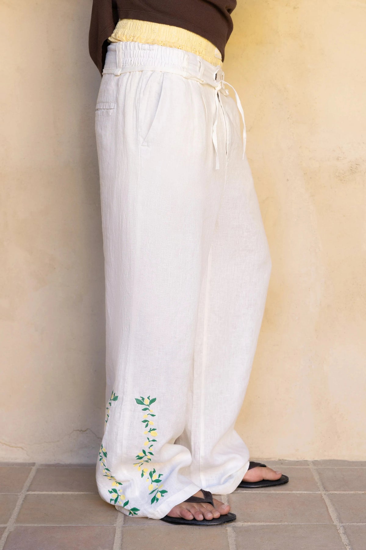 Kimchi Linen Pants White