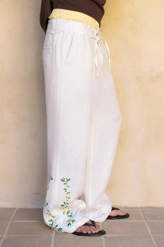 Kimchi Linen Pants White