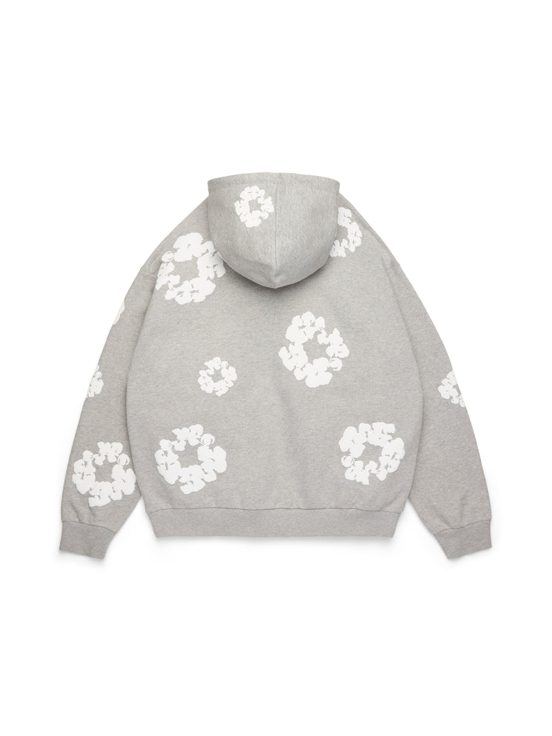 Cotton Wreath Hoodie Grey