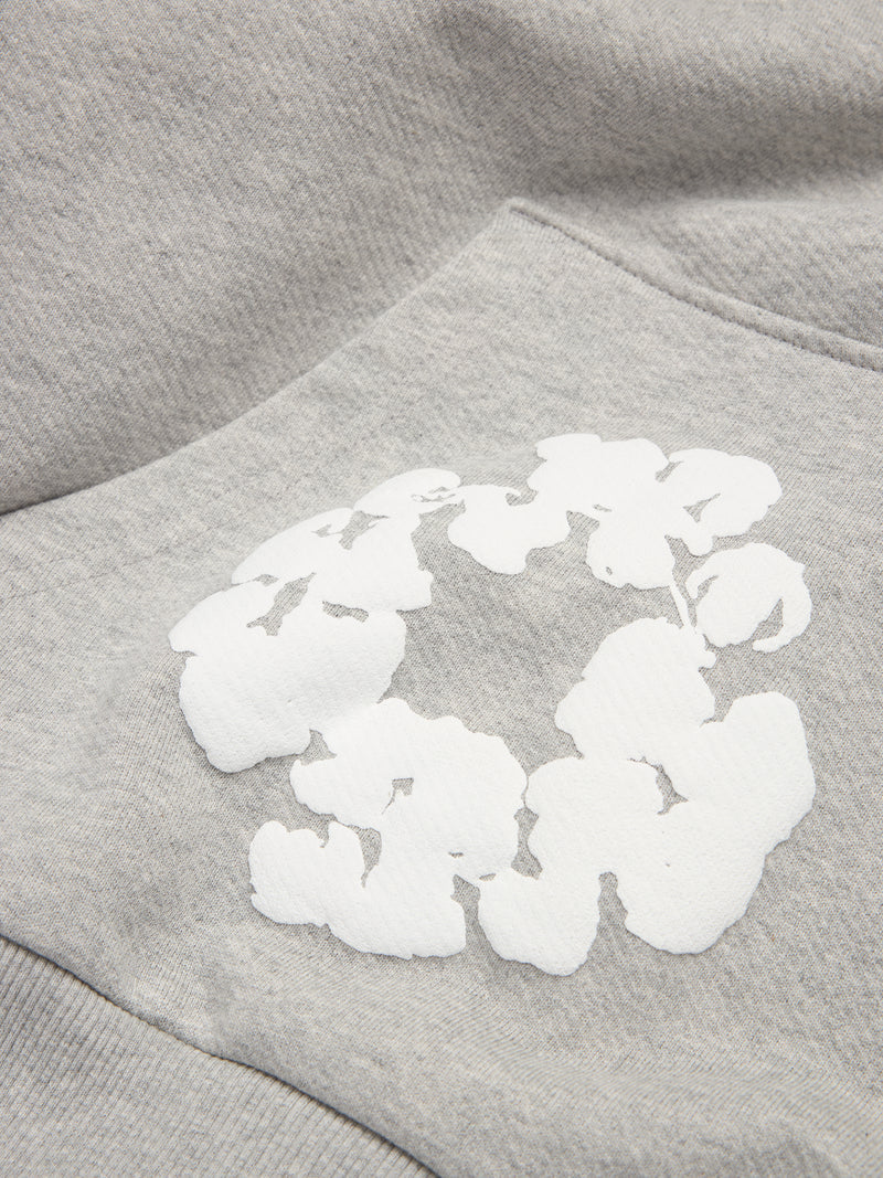 Cotton Wreath Hoodie Grey