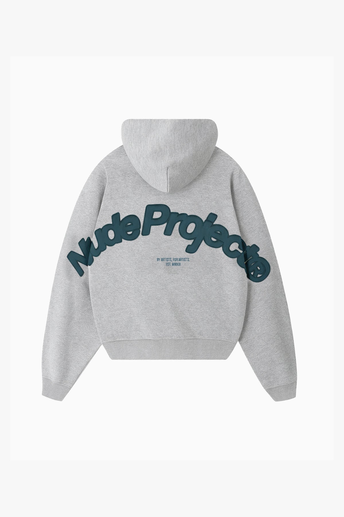 Beast Zip-up Hoodie Grey Melange