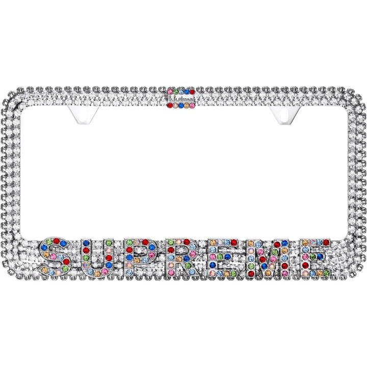 Supreme®/b.b. Simon® License Plate Frame — Silver
