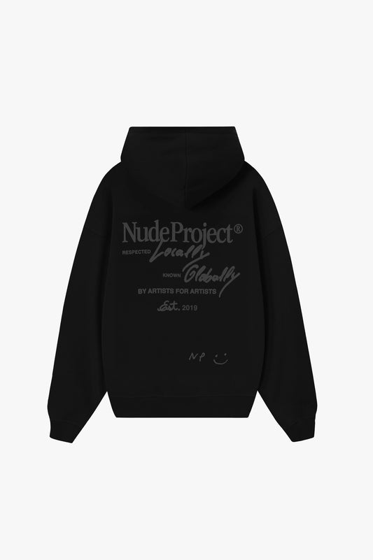 Global Soon Zip-Up Hoodie Black