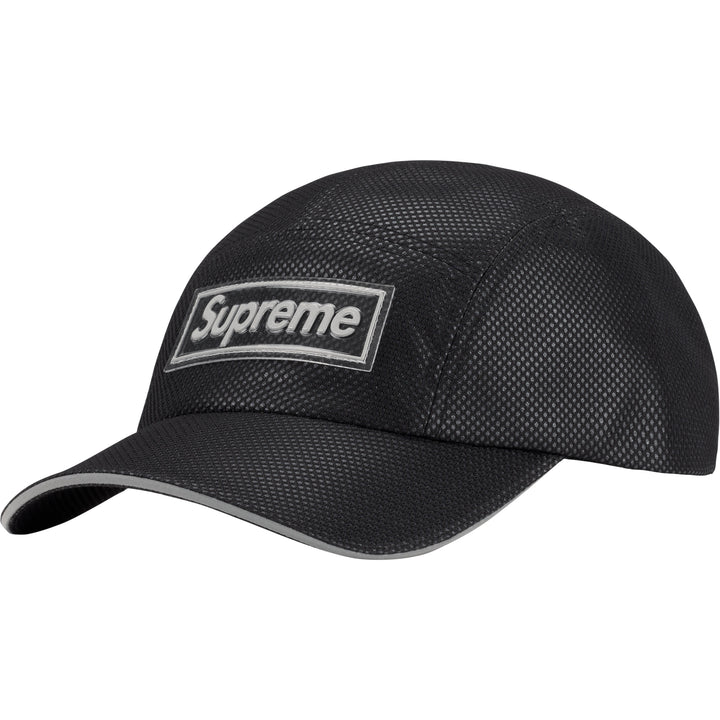 Metallic Mesh Camp Cap — Black