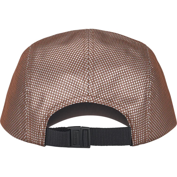 Metallic Mesh Camp Cap — Brown