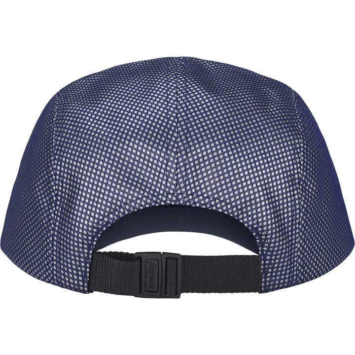 Metallic Mesh Camp Cap — Navy