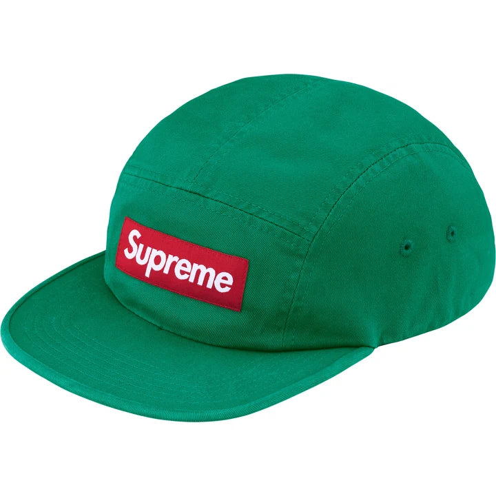 Washed Chino Twill Camp Cap — Green