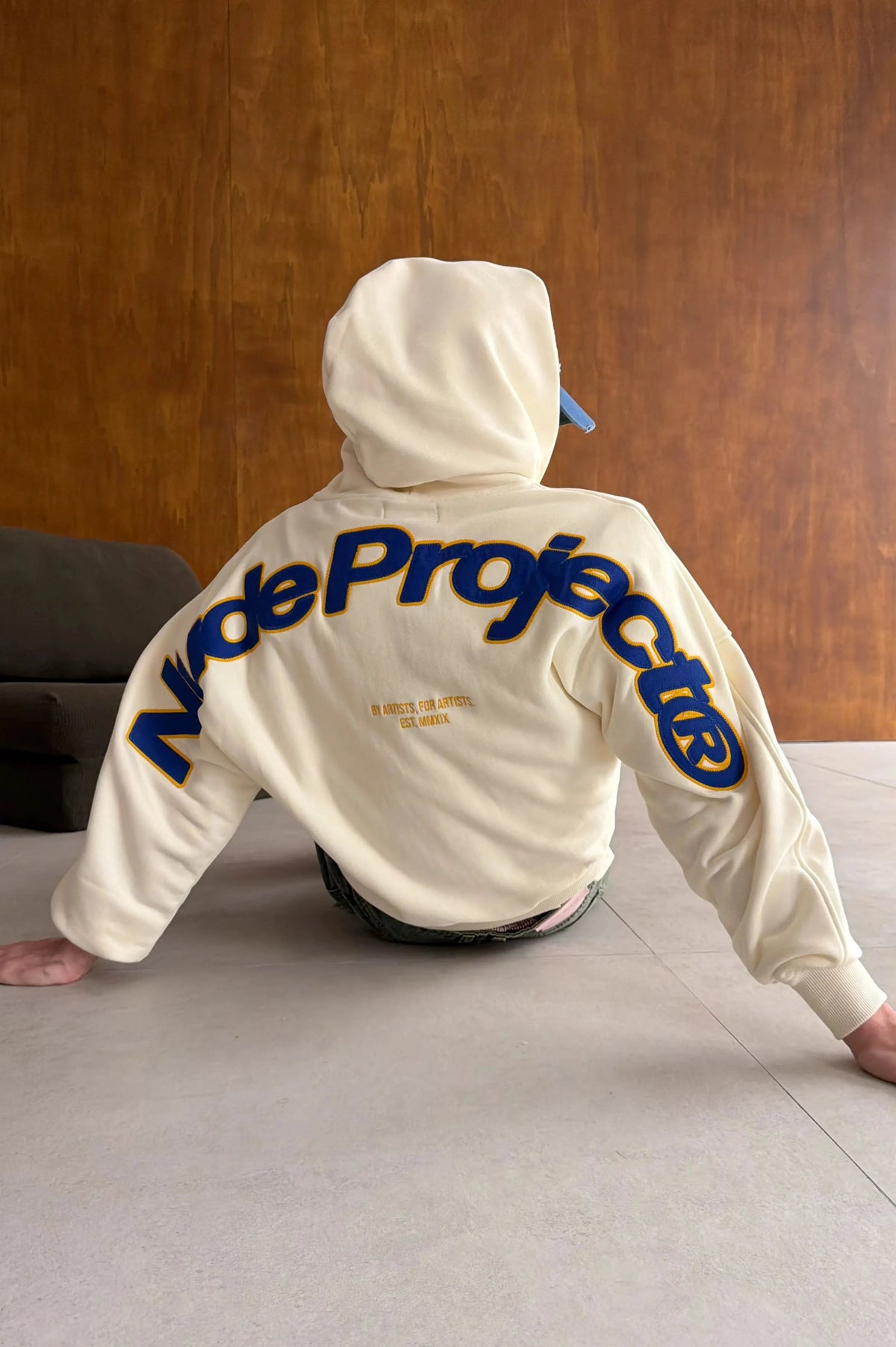 Sudadera Con Cremallera Blanco Crema
