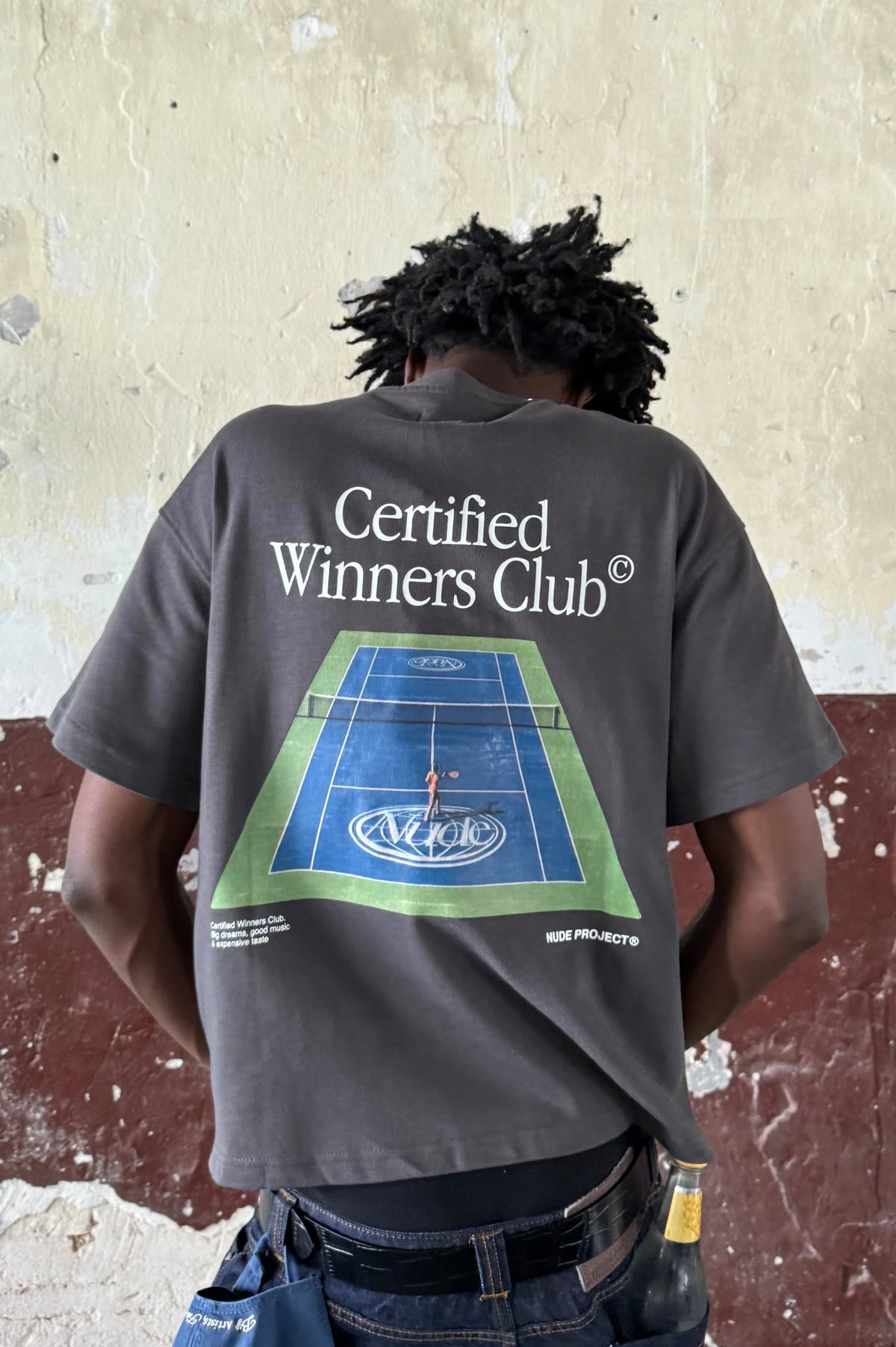 Camiseta Tennis Gris Oscuro