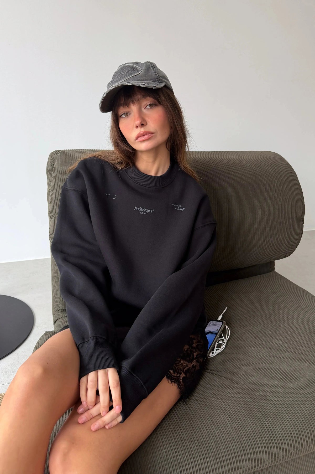 Sudadera Sin Capucha Global Soon Negro