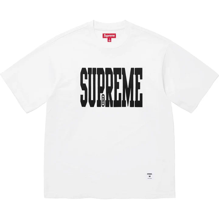 Stretch Appliqué S/S Top — White