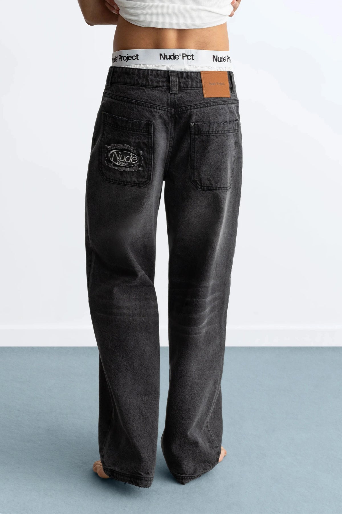 Basic Straight Jeans Grey