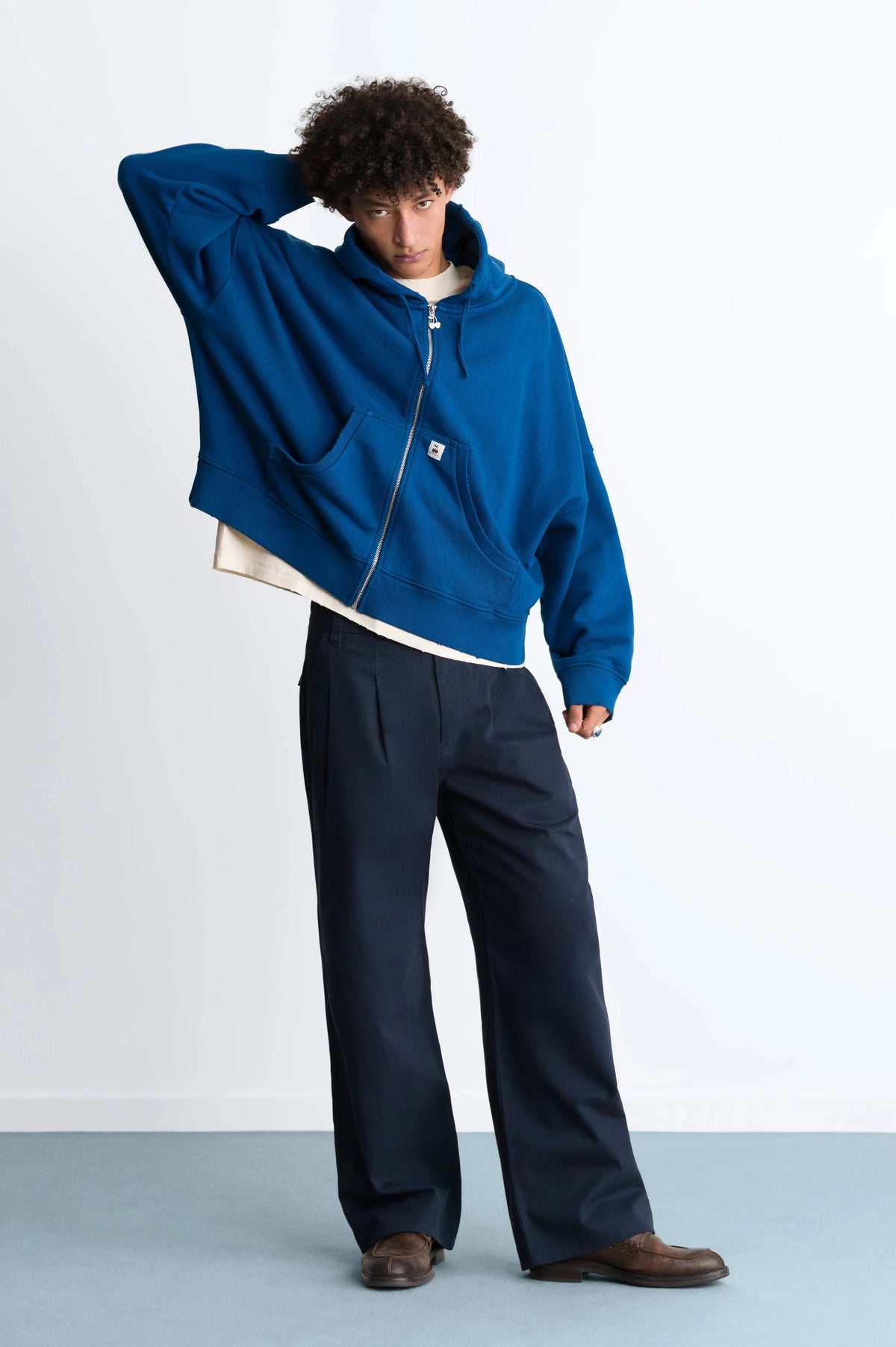 Vinyl Chino Pants Navy