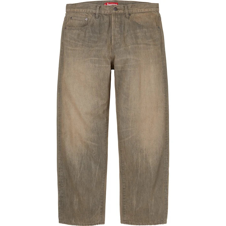 Distressed Loose Fit Selvedge Jean — Washed Grey