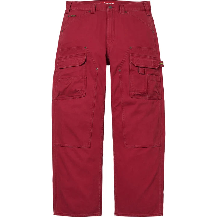 Double Knee Utility Pant — Red