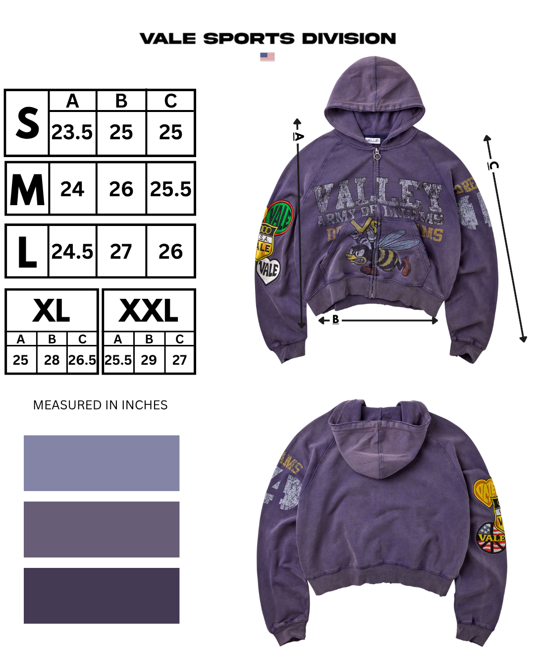 ARMY ZIP UP [NAVY] - Vale Forever