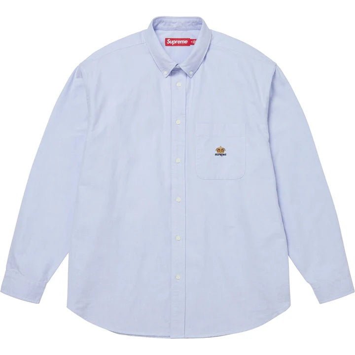 Loose Fit Flannel Oxford Shirt — Light Blue