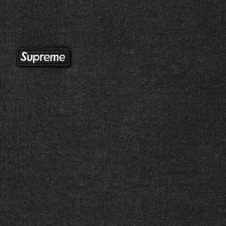 Small Box Zip Up Hooded Sweatshirt — Black